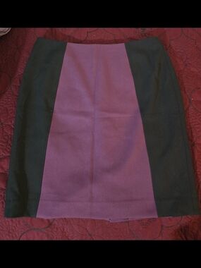 Halogen Black and Plum Colorblock Pencil Skirt